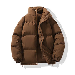 Unisex New Winter Warm Puffer Jackets Men Padded Down Outwear Zipper Closure Long Sleeve Couple Outdoor Coat